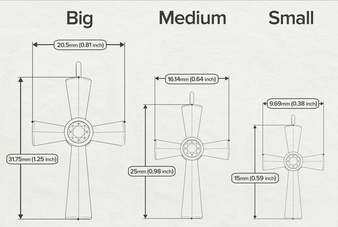 Minimalist Ruby Cross Necklace - Philip No. 10